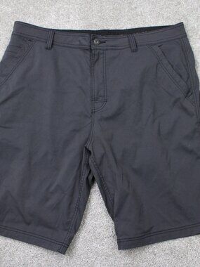 Prana Zion Shorts Mens 38x11 Gray Zion Nylon Stretch Hiking Outdoor Athletic